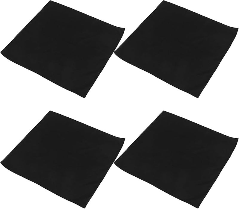 VICASKY 4 قطع مناديل عشاء سوداء من البوليستر مقاس 17 × 17 بوصة قابلة للغسل لحفلات الزفاف - Image 1